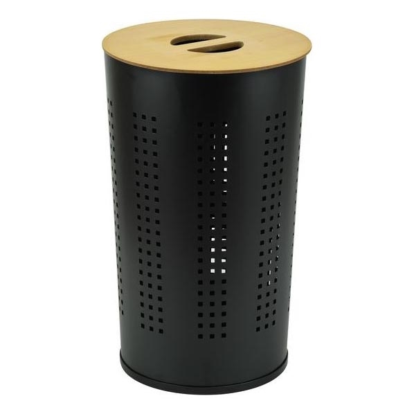 Laundry basket 46 l black