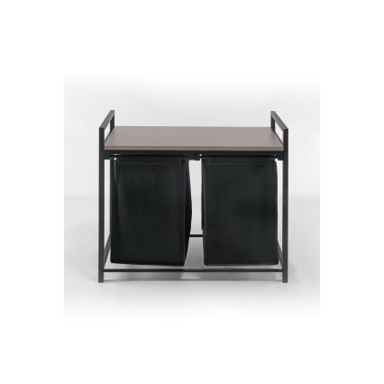 Laundry basket 75x70 cm black
