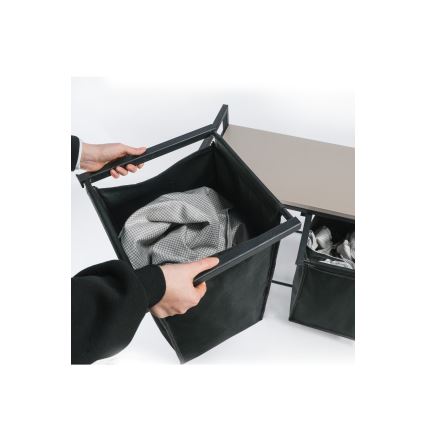 Laundry basket 75x70 cm black