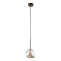 LAVA cable-hung pendant 1xG9/8W/230V bronze/smoky beige