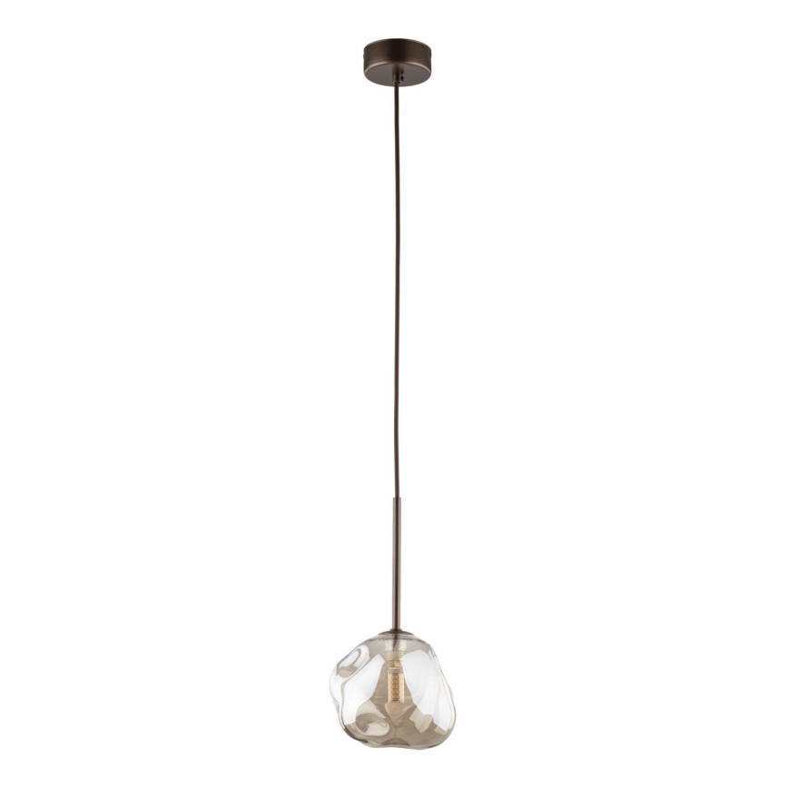 LAVA cable-hung pendant 1xG9/8W/230V bronze/smoky beige