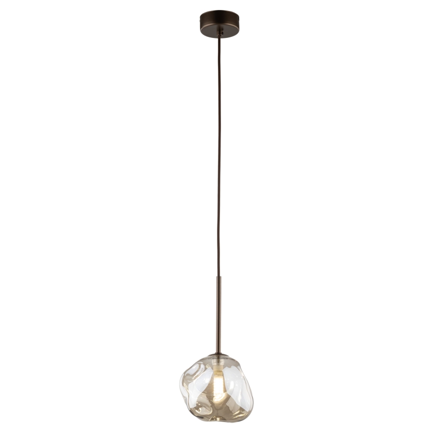LAVA cable-hung pendant 1xG9/8W/230V bronze/smoky beige
