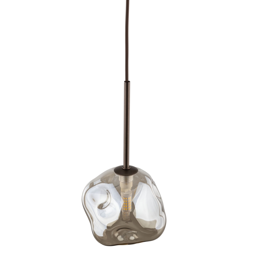 LAVA cable-hung pendant 1xG9/8W/230V bronze/smoky beige
