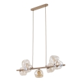 LAVA cable-hung pendant 7xG9/8W/230V beige/smoky beige