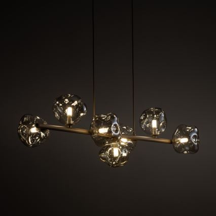 LAVA cable-hung pendant 7xG9/8W/230V beige/smoky beige