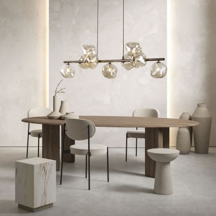 LAVA Cable-hung Pendant 9xG9/8W/230V Bronze/Smoked Beige