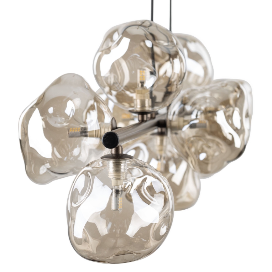 LAVA Cable-hung Pendant 9xG9/8W/230V Bronze/Smoked Beige