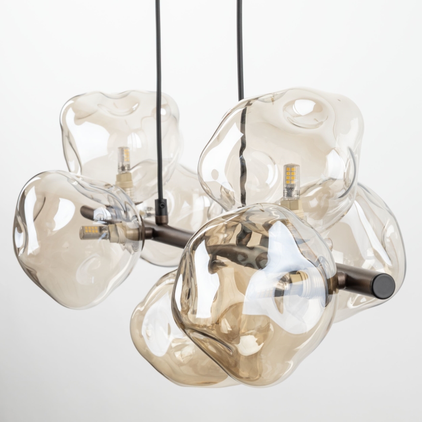 LAVA Cable Pendant Light 7xG9/8W/230V — Bronze / Smoky Beige