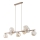 LAVA cable-suspended chandelier 9xG9/8W/230V beige/smoked beige