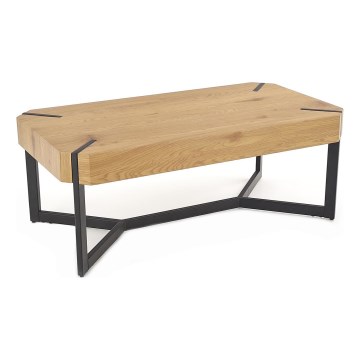 LAVIDA Coffee Table, 43 x 110 cm, Golden Oak/Black