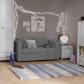 LAYLA Upholstered 2-Seater Sleeper Sofa with Armrests, Gray