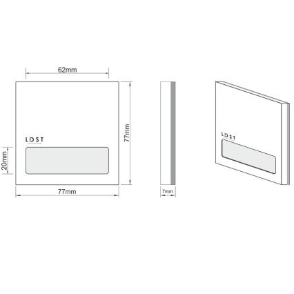 LDST AL-01-B-BZ5 - LED staircase light ALEX 5xLED/1.2W/230V white 6500K