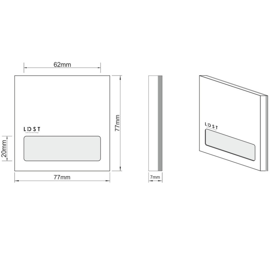 LDST AL-01-SS-BZ5 - LED staicase light ALEX 5xLED/1,2W/230V matte chrome 6500K