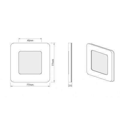 LDST DI-01-B-BZ12 - LED Staircase light DIANA LED/1,2W/230V white 6500K