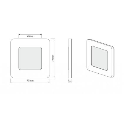 LDST DI-01-B-BZ9 - LED staircase light DIANA 9xLED/1,2W/230V white 6500K
