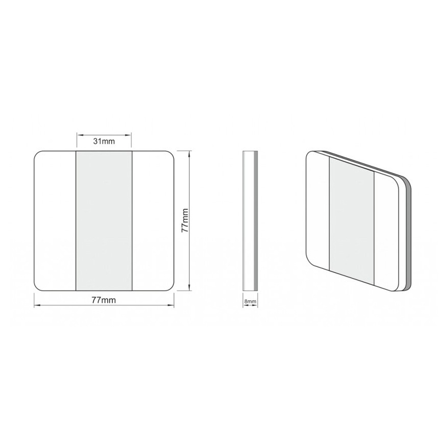 LDST DU-01-SC-BC10 - LED staircase light DUO matte black 3500K