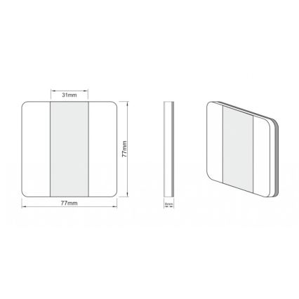 LDST DU-01-SS-BC10 - Staircase light DUO 10xLED/1,2W/230V