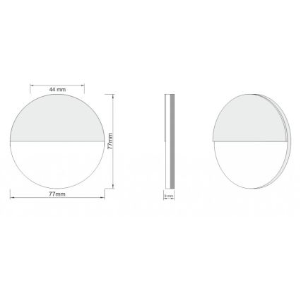 LDST RO-01-CB-BZ4 - LED staircase light ROBIN 4xLED/1,2W/230V glossy black 6500K