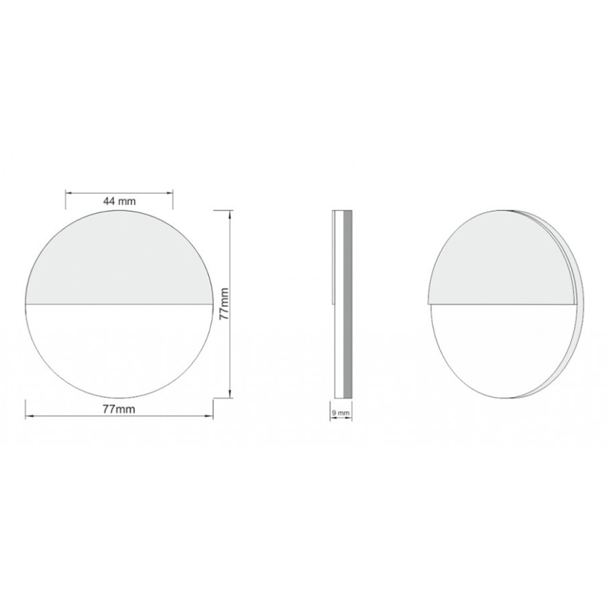LDST RO-01-SS-BC4 - Staircase light ROBIN 4xLED/1,2W/230V