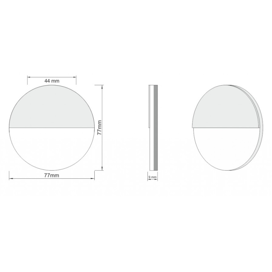 LDST RO-01-SS-BZ4 - LED staircase light ROBIN 4xLED/1.2W/230V matte chrome