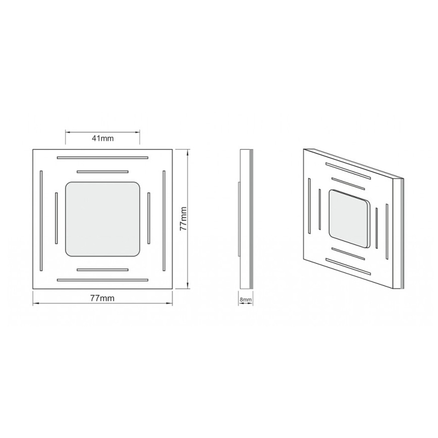 LDST SP-01-SC-BC8 - Staircase light SPACE 8xLED/1.2W/230V
