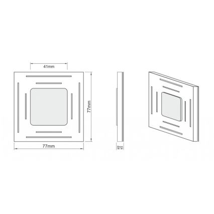 LDST SP-01-SS-BC8 - Staircase light SPACE 8xLED/1,2W/230V