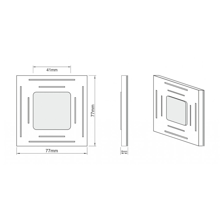 LDST SP-01-SS-BC8 - Staircase light SPACE 8xLED/1,2W/230V