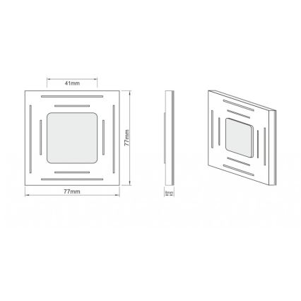 LDST SP-01-SS-BZ8 - LED staircase light SPACE 8xLED/1,2W/230V matte chrome 6500K