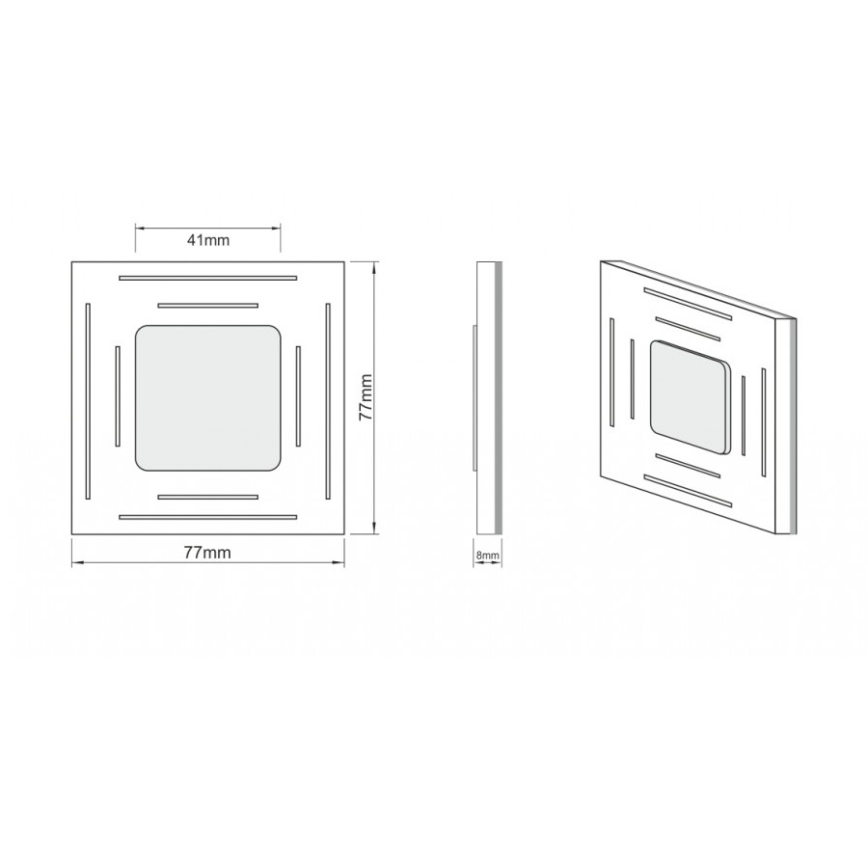 LDST SP-01-SS-BZ8 - LED staircase light SPACE 8xLED/1,2W/230V matte chrome 6500K