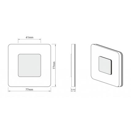 LDST SW-01-B-BC8 - Staircase light SWIFT 8xLED/1,2W/230V