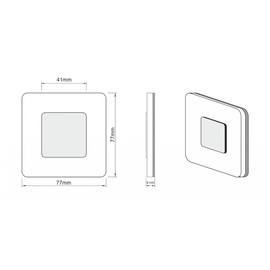 LDST SW-01-SC-BC8 - Staircase light SWIFT 8xLED/1,2W/230V