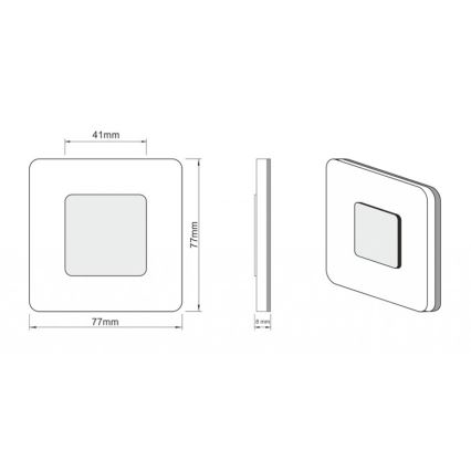 LDST SW-01-SS-BC8 - Staircase light SWIFT 8xLED/1.2W/230V