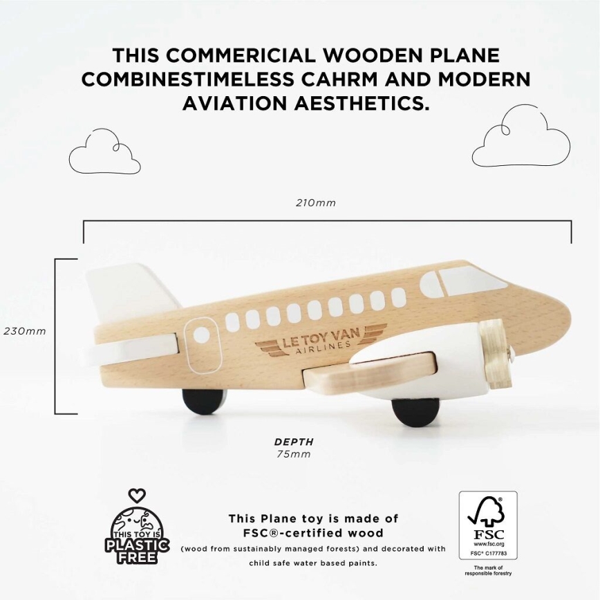Le Toy Van - Wooden airplane