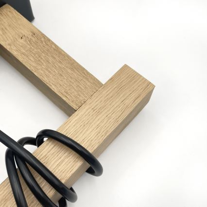 LEANDRA cable pendant light 1xE27/15W/230V oak/black