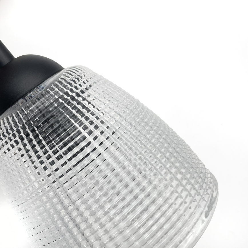 LEANDRA cable pendant light, 3× E27 / 15W / 230V, oak/black