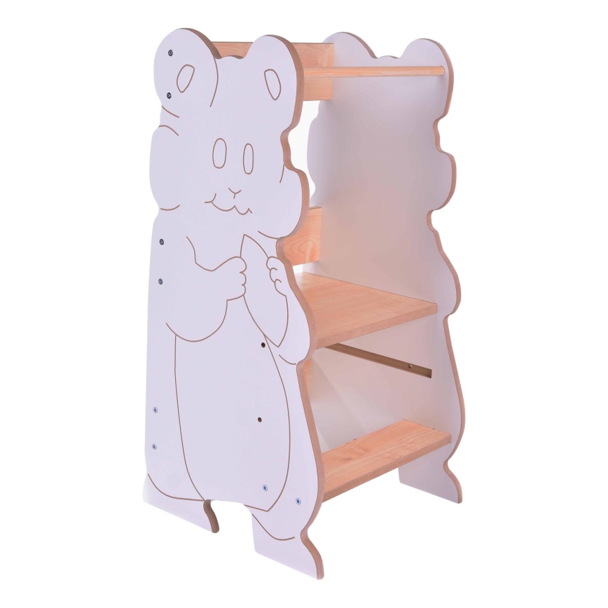 Learning tower HAMSTER white/maple