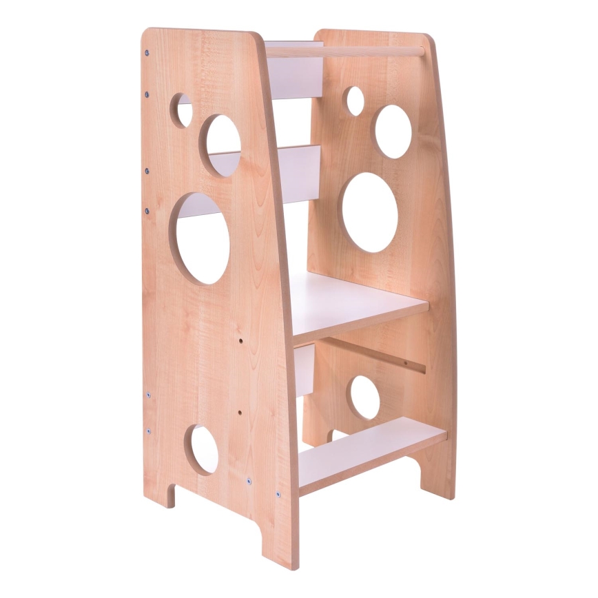 Learning tower LINDA white/maple