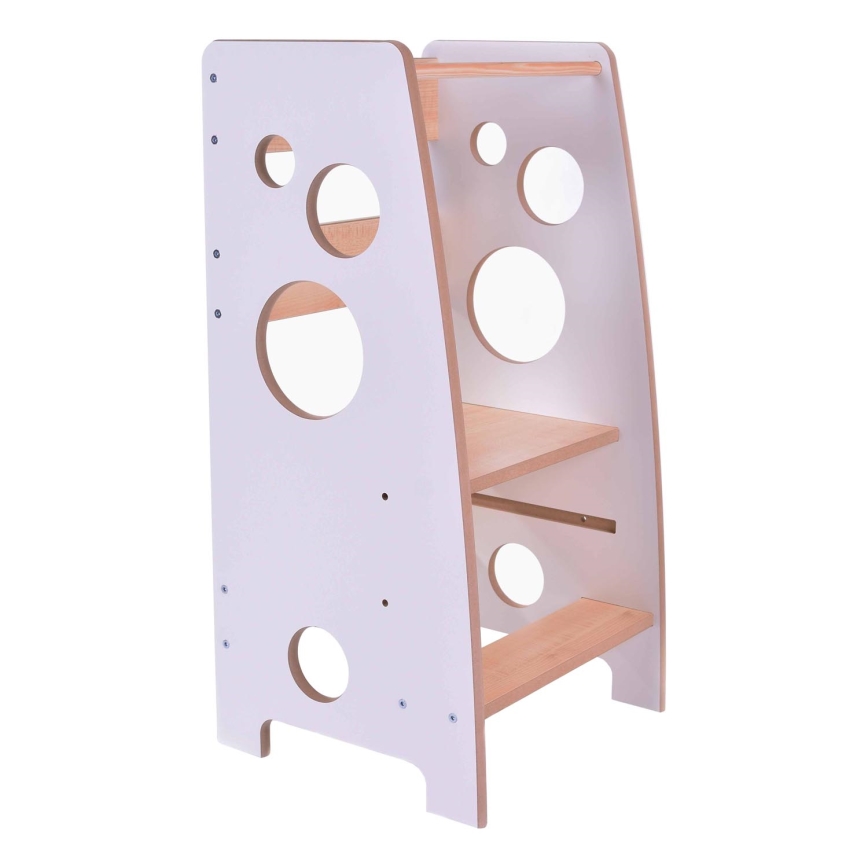 Learning tower LINDA white/maple