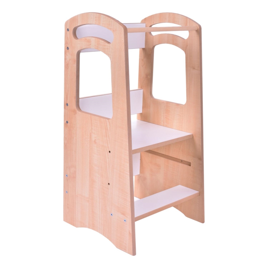 Learning tower THOMAS white/maple
