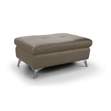 Leather stool SALERNO II 66x100 cm brown