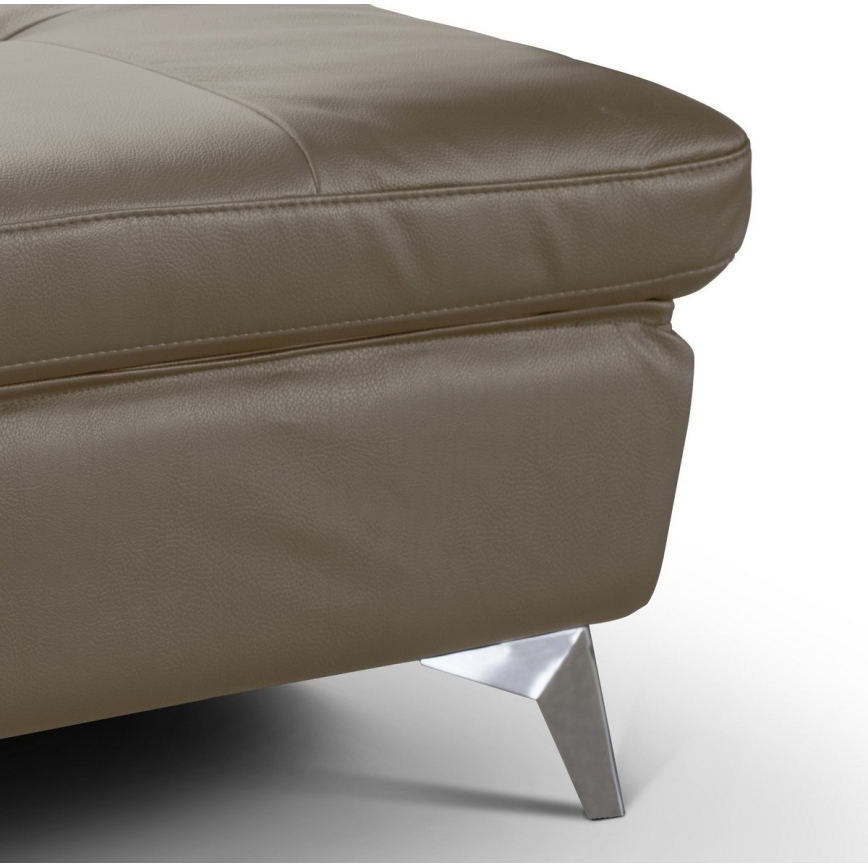 Leather stool SALERNO II 66x100 cm brown