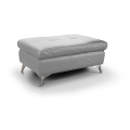 Leather stool SALERNO II 66x100 cm grey