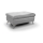Leather stool SALERNO II 66x100 cm grey