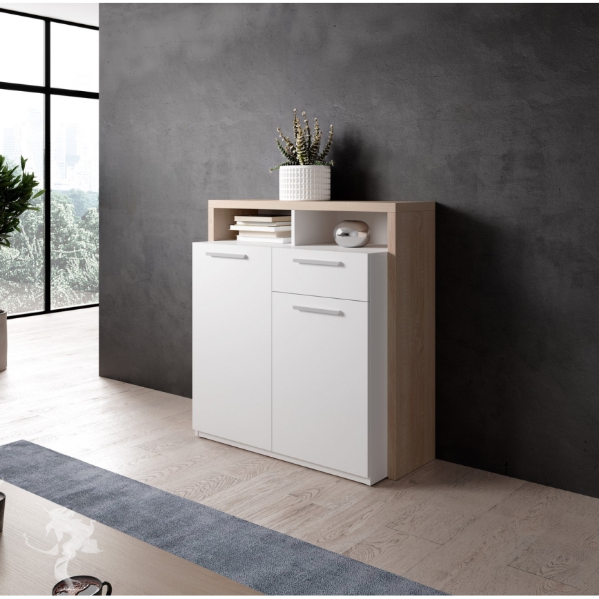 LEBY dresser in Sonoma oak/white