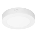 LED 2-in-1 surface-mounted/recessed panel, 12W/230V, selectable 3000/4000/6000K, Ø17cm, IP54, white