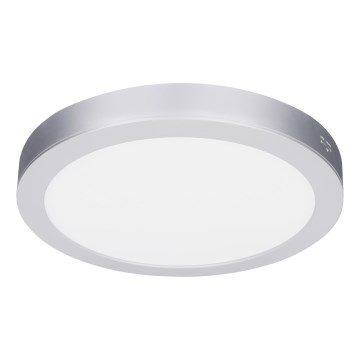 LED 2-in-1 Surface-mounted/Recessed Panel 24W/230V 3000/4000/6000K Ø 30 cm IP54 Silver