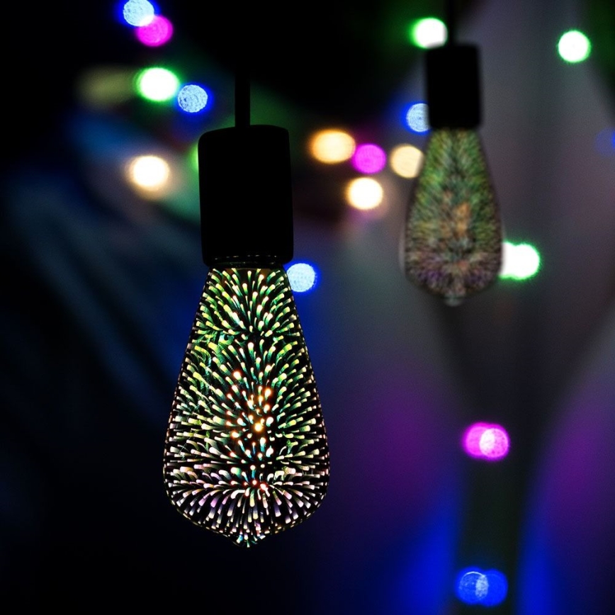 LED 3D Decorative bulb FILAMENT ST64 E27/3W/230V 3000K