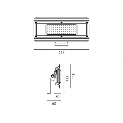 LED 4-in-1 Technical Luminaire MULTILUXO LED/50W/230V 4000K IP65 25,6 cm