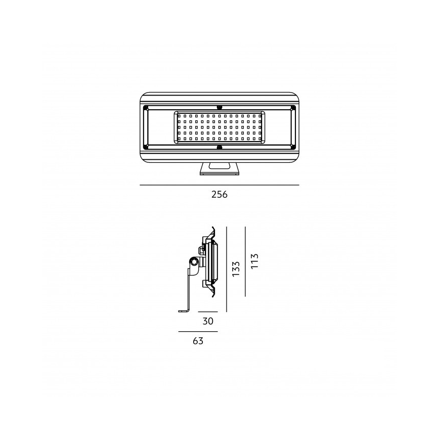LED 4-in-1 Technical Luminaire MULTILUXO LED/50W/230V 4000K IP65 25,6 cm