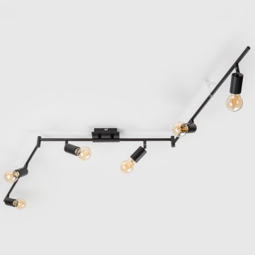 LED 6-Light Spotlight, 6x E27, 6.5W, 230V, Black